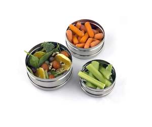 Recipiente Apilable Hermético para Almacenamiento de Alimentos, de Acero Inoxidable 304, Apto para Lavavajillas, con Acabado Espejo, de Grado Alimenticio y Ligero - Product Image 1