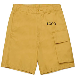 Shorts cargo pour garçons en mélange de coton, respirants et légers, pour l'été, avec fermeture boutonnée et prix avantageux pour les acheteurs en gros 2026 - Product Image 1