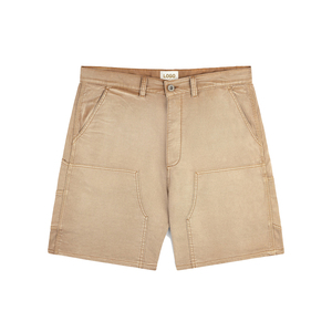 Premium Garment Dyed Linen Blend Vintage Finish Carpenter <b>Shorts</b> <b>Men</b> Luxury Workwear OEM Custom Utility Summer Fashion Bottoms - Product Image 1