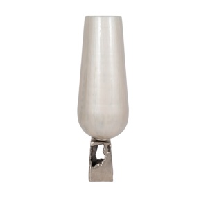 Vase à fleurs en fer doré de qualité supérieure, fabricant de centres de table de mariage de luxe, vase à fleurs moderne et contemporain en métal - Product Image 1