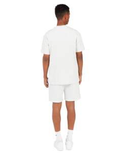 Ensemble de shorts pour hommes en deux pièces pour l'été, broderie personnalisée, t-shirt à manches courtes de couleur unie avec shorts assortis - Product Image 3
