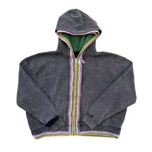 Hoodie de luxe personnalisé pour homme, coupe oversize et carrée, triple fermeture éclair, épaules tombantes, épais et résistant - Product Image 2