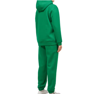 ชุดวอร์มมีฮู้ดสีพื้นสำหรับผู้ชาย – ชุดเสื้อสเวตเชิ้ตและกางเกงจ็อกเกอร์แบบเรียบพร้อมโลโก้สั่งทำ ชุดลำลองสำหรับเล่นกีฬาแบบสองชิ้น - Product Image 4