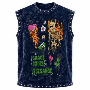 T-shirts sans manches amples en coton pour hommes avec logo personnalisé, hauts surdimensionnés, débardeurs coupés, impression DTG - Product Image 4