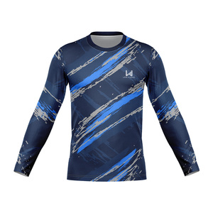 เสื้อยืดผู้ชายคอโอ แขนยาว ทรงปกติ ผ้าฝ้าย 100% ระบายอากาศได้ดี พิมพ์ลายตามสั่ง แห้งเร็ว เป็นมิตรกับสิ่งแวดล้อม รับผลิตแบบ OEM ODM เสื้อเย็บติดกัน - Product Image 1