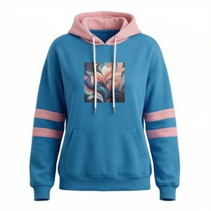 เสื้อฮู้ดสตรีทแวร์สำหรับผู้หญิงใส่หน้าหนาว ผ้าฟลีซเทคโนโลยีรักษ์โลก ออกแบบโลโก้ได้ตามต้องการ สีสันใหม่ที่ดีที่สุด ปรับแต่งได้ - Product Image 1