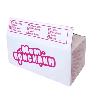 Cajas de Embalaje para Helados de Cartón Corrugado Plegables con Logotipo Personalizado, Cajas Rectangulares Blancas y Rosas con Ranuras, 2 mm de Grosor, Resistentes a los Rayos UV, Aptas para Alimentos - Product Image 1