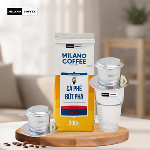 กาแฟบดเวียดนามดัคลัก เอ็กเซลซา พรีเมียม 200 กรัม มิลาโน ดาร์กโรสต์ รสขม กลิ่นเนย เกลือ ขายส่ง รับผลิตแบบ OEM ODM - Product Image 1