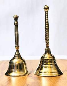 Campana de Latón para Pooja, Decoración del Hogar y Templo, Metal Personalizado de Latón, Fabricante de la India, Hecho a Mano, Puro, Superventas - Product Image 2