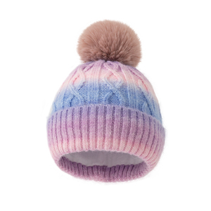 Vente en gros de bonnets d'hiver décontractés unisexes de haute qualité, personnalisés, avec pompon, nouveaux bonnets avec logo brodé - Product Image 2