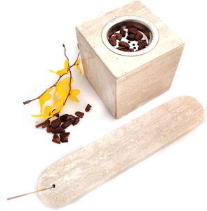 Marble <b>Incense</b> <b>Holder</b> <b>Incense</b> Burner <b>holder</b> Travertine Rectangular <b>Incense</b> Stick <b>Holder</b> - Product Image 2
