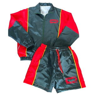 Ensemble deux pièces streetwear homme personnalisé avec logo : veste coupe-vent et short pour l'hiver - Product Image 4