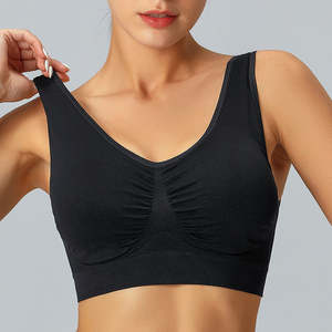 Soutien-gorge de sport pour femmes grandes tailles S-3XL, idéal pour la gym, la course à pied, le yoga, avec coussinets amovibles, sans coutures, confortable et ajustable. - Product Image 4