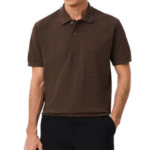 OEM Private Label Men's <b>Classic</b> Fit Casual Solid Premium Cotton Petit Piqu Breathable Quick Dry Short Sleeve Shirt Front - Product Image 1