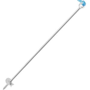 Ancora da sabbia in acciaio inossidabile da 36 pollici con manico rimovibile e corda elastica per barriere di sabbia da spiaggia - Product Image 5