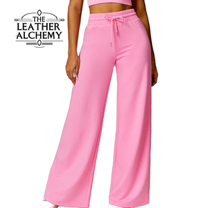 Pantalon large taille haute pour femme, coupe décontractée, tissu respirant et doux, design fluide et élégant, idéal pour le quotidien et la mode. - Product Image 1