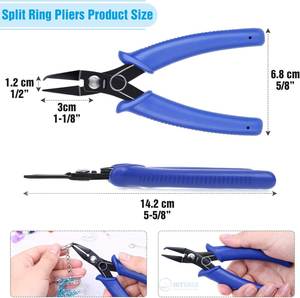 2 Piece Stainless Steel <b>Split</b> <b>Ring</b> Pliers Set for Jewelry Making Jump <b>Ring</b> Opening Tool for Key Chain Repair Beading Craft - Product Image 3