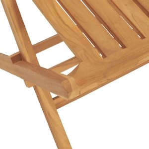 Juego de 6 Sillas Plegables de Madera de Teca Sólida Medianas, Colección de Sillas de Madera de Teca Duraderas y Versátiles - Product Image 4