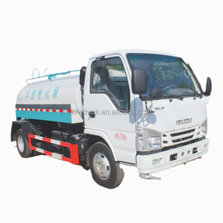 Factory Direct Isuzu 4000L Drinking Water Tank Truck 4x2 Drive Wheel Diesel Fuel Engine Water Pump Core Watering Cart