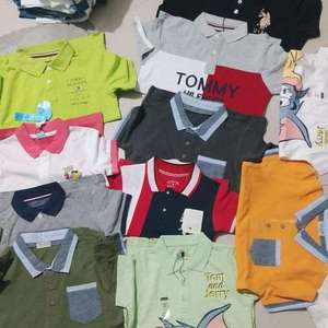 Lots de T-shirts de golf en coton pour enfants de marque, excédents de production, annulations de commandes, surplus, collets, vente en gros - Product Image 1