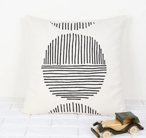 Hand Tufted Texture Boho Black and Ivory Cushion Cover Handmade Decorative <b>Pillow</b> Case for Sofa Bedroom Living Room Home <b>Decor</b> - Product Image 5