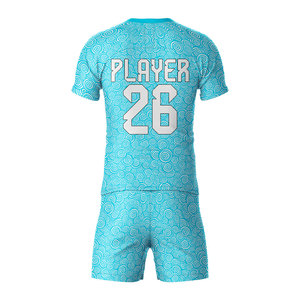 Ensemble de maillot et short de football sublimé personnalisé, tenue de sport légère et respirante pour équipes - Product Image 5