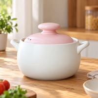 Grand pot en terre cuite Olla De Barro blanc, 6L, pot à ragoût, pot à haricots, fait main, cuisine
