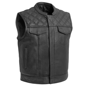 Gilet en cuir confortable de haute qualité, logo personnalisé professionnel, style décontracté tendance, respirant, services OEM, prix raisonnable - Product Image 1