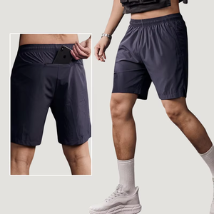 Pantalones Cortos Deportivos Extra Grandes para Hombre, de Alta Calidad, con Cordón Ajustable, Bolsillo Trasero, Pantalones Cortos Deportivos para Hombre, de Secado Rápido, para Gimnasio - Product Image 1