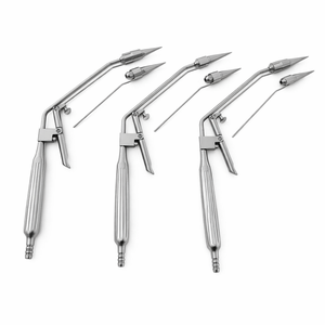 ปืนดูดและผูกหลอดเลือดสำหรับริดสีดวงทวารคุณภาพสูง 3 ชิ้น แบบปลายโค้งลง พร้อมหัวกรวยสองขนาดสำหรับการผ่าตัดริดสีดวงทวาร - Product Image 1