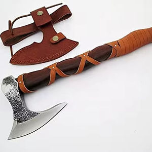 Handmade Tomahawk Axe With Wood Handle Forged Steel Head <b>Leather</b> Sheath Survival <b>Tool</b> Custom Design - Product Image 1