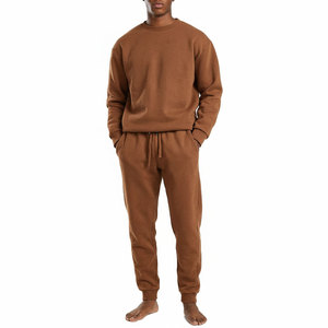 ชุดวอร์มผู้ชายไซส์ใหญ่ เสื้อคอกลม กางเกงจ็อกเกอร์ ผ้าฝ้ายฟลีซ ผู้ผลิตขายส่ง รับผลิตแบบ OEM ODM - Product Image 1
