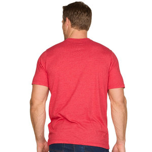 T-shirt homme col rond en tissu mélangé, couleur vin, grande taille, manches courtes, décontracté, tailles jusqu'au 5XL - Product Image 2