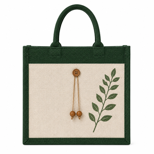 AMANI Eco-friendly Laminated Jute <b>Canvas</b> <b>Beach</b> Tote Bag with Rope Handle for Exhibition & Wedding Use - Product Image 3