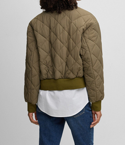 Custom Women Bomber <b>Jacket</b> Lightweight Casual <b>Zip</b> <b>Up</b> <b>Jacket</b> OEM ODM Private Label Fashion Outerwear Manufacturer Bulk Wholesale - Product Image 5
