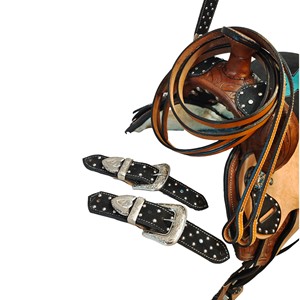 Silla de Montar Premium de Cuero para Carreras de Barriles Estilo Western para Adultos, Talla 17 Pulgadas, Asiento Disponible - Product Image 3