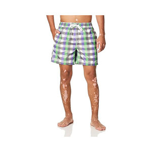 Short de course et de natation en polyester pour la plage avec logo personnalisé brodé et étiquette imprimée - Product Image 1