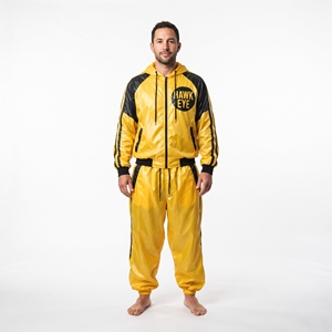 Ensemble coupe-vent en nylon pour homme personnalisé, veste à capuche entièrement zippée, pantalon de survêtement assorti, vêtements de sport coupe-vent - Product Image 5