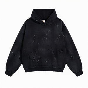 Sudadera con Capucha de Felpa Francesa de Algodón de 450 g/m², Estilo Oversize, con Efecto Desgastado, Personalizada, Vintage, Lavado Ácido, para Hombre - Product Image 4