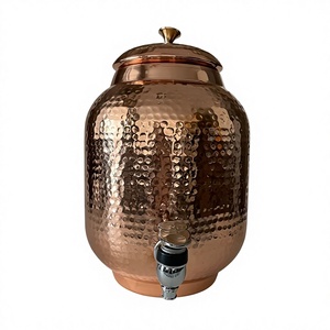 Pure handmade copper water dispenser with <b>tap</b> for home kitchen hotel and office daily hydration use - Product Image 1