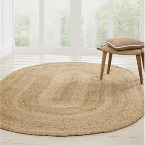 Alfombra de Yute Natural, Tejido Plano, Estilo Bohemio, Rectangular, para Dormitorio - Product Image 2