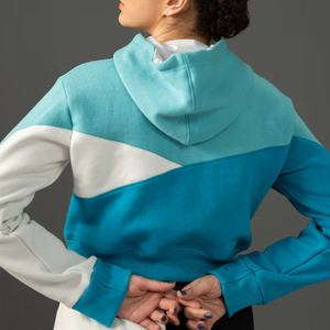 Sweat-shirt à capuche oversize pour femme PENTO INDUSTRY, couleur unie, épaules tombantes, manches longues, en molleton de coton anti-boulochage, avec poches - Product Image 5
