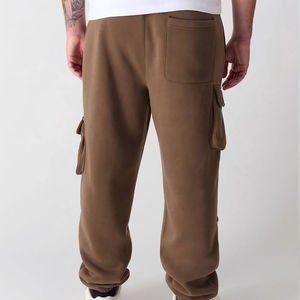 Pantalones Deportivos Cargo de Algodón Grueso para Hombre, Cintura Alta con Cordón Ajustable, Fabricante Mayorista OEM - Product Image 4