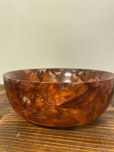Epoxy resin bowl handmade <b>decorative</b> fruit bowl glossy finish modern <b>kitchen</b> decor centerpiece unique gift <b>item</b> - Product Image 3