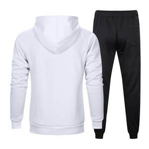 Men's Oversized Hooded Collar Tracksuits Custom Logo Printed Polyester/Cotton Fleece Heavyweight Breathable Winter Solid Casual - Product Image 4