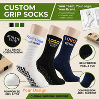 Chaussettes de football personnalisées à forte valeur ajoutée Chaussettes à prise en main d'usine Chaussettes antidérapantes