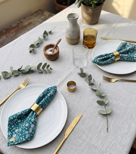 Serviettes en coton en gros, imprimées à la main, motif carré, douces, durables, pour usage quotidien, personnalisables, pour la cuisine et les mariages, linge de table - Product Image 6