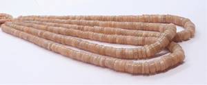 Perles Heishi en pierre de lune pêche naturelle AAA, 6-9 MM, perles de pierre précieuse en forme de disque, 16 pouces, forme de pneu en pierre de lune pêche - Product Image 2