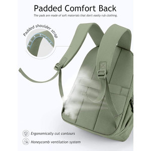 Travel Laptop <b>Backpack</b> 15.6 Inch <b>Water</b> <b>Resistant</b> Zipper Genuine Leather Lightweight Large Capacity Unisex Work College <b>Backpack</b> - Product Image 5