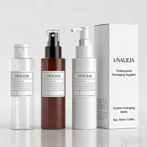 Wholesale <b>Empty</b> 100ml for PET <b>Plastic</b> Cylinder <b>Bottle</b> with Pump Sprayer for Lotion Body Cream Skin Care Serum Custom Packaging - Product Image 5